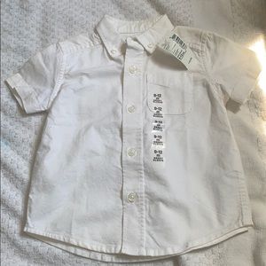 White toddlers button up shirt